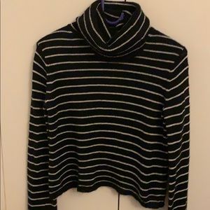 All saints size xs black and white sweater
